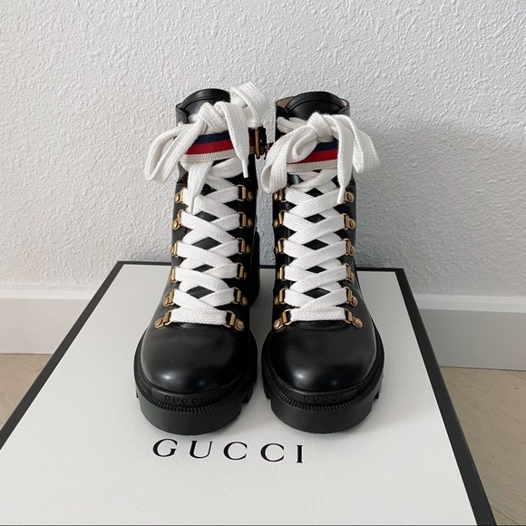 leather ankle boot with sylvie web